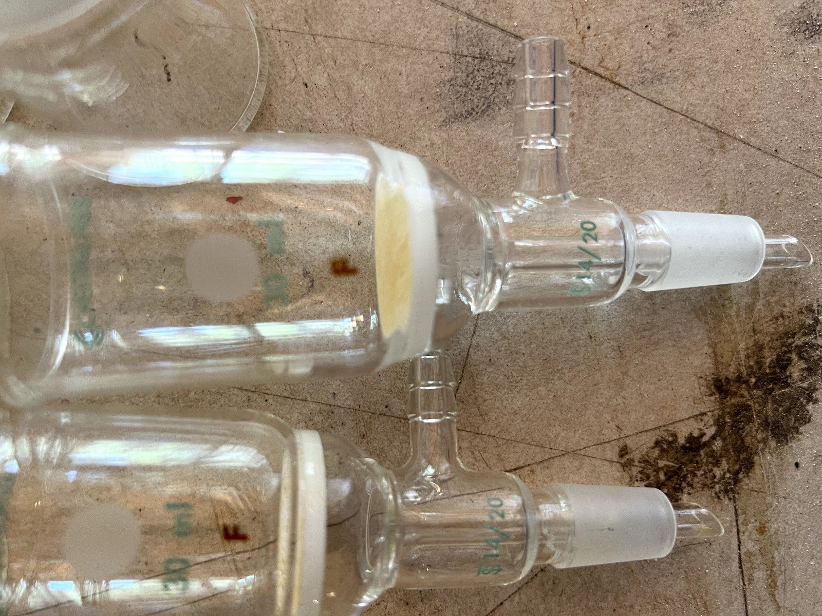30mL filter funnel, 14/20 lower joint