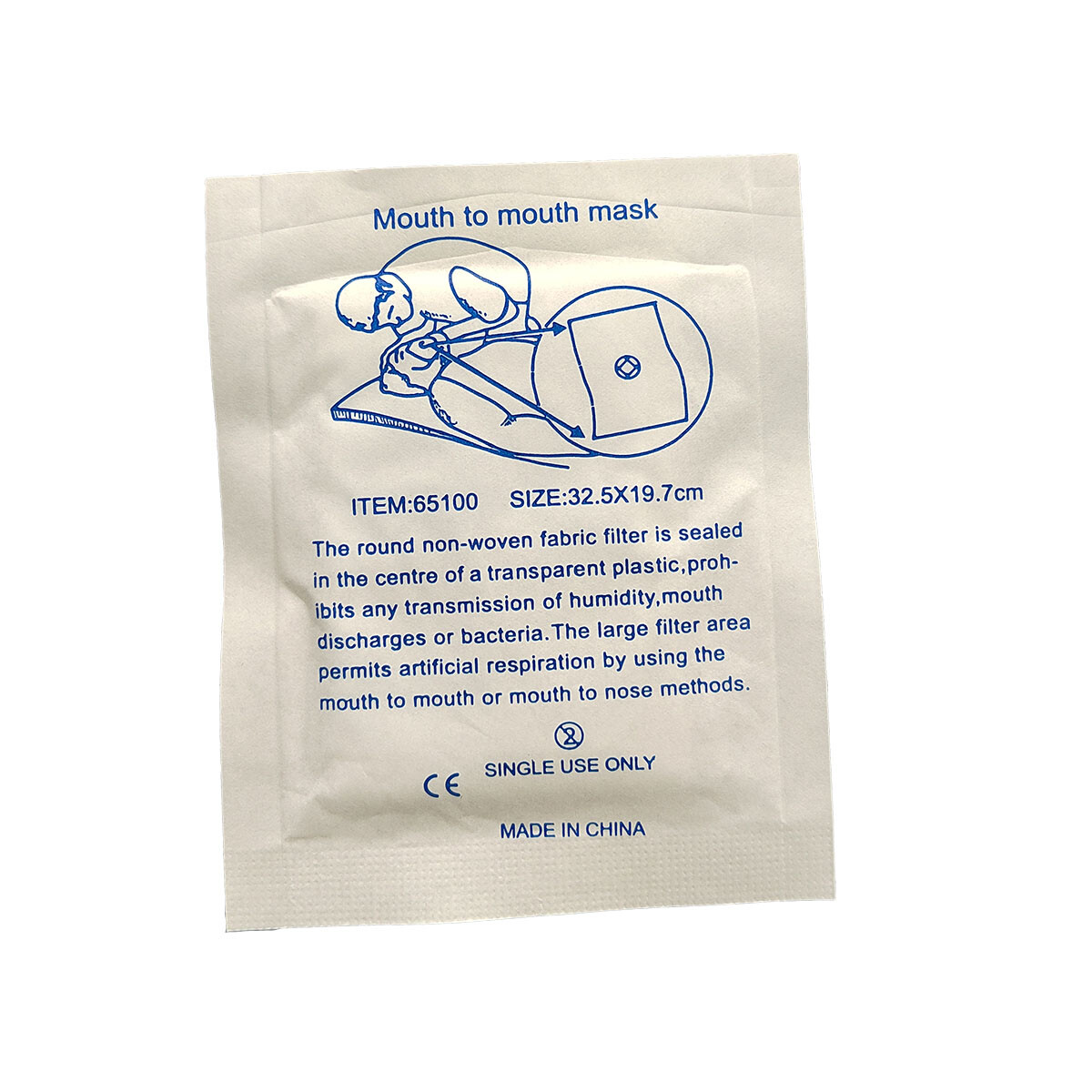1000pcs CPR Resuscitation Face Shield with Filter First Aid Resus Mask