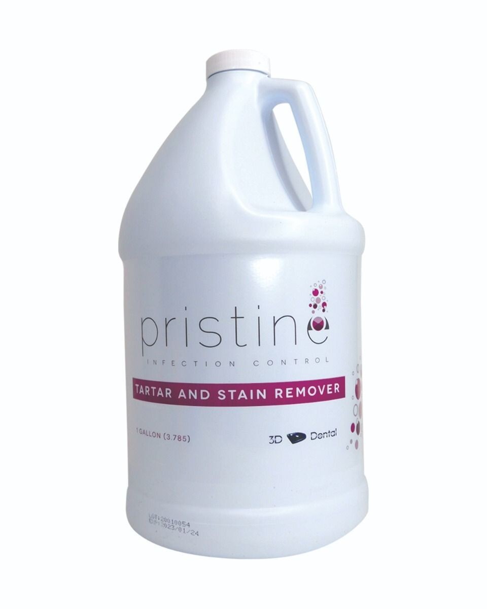 Pristine Tartar & Stain Remover 1gal Ready to Use Dentures, Bridges and Crowns