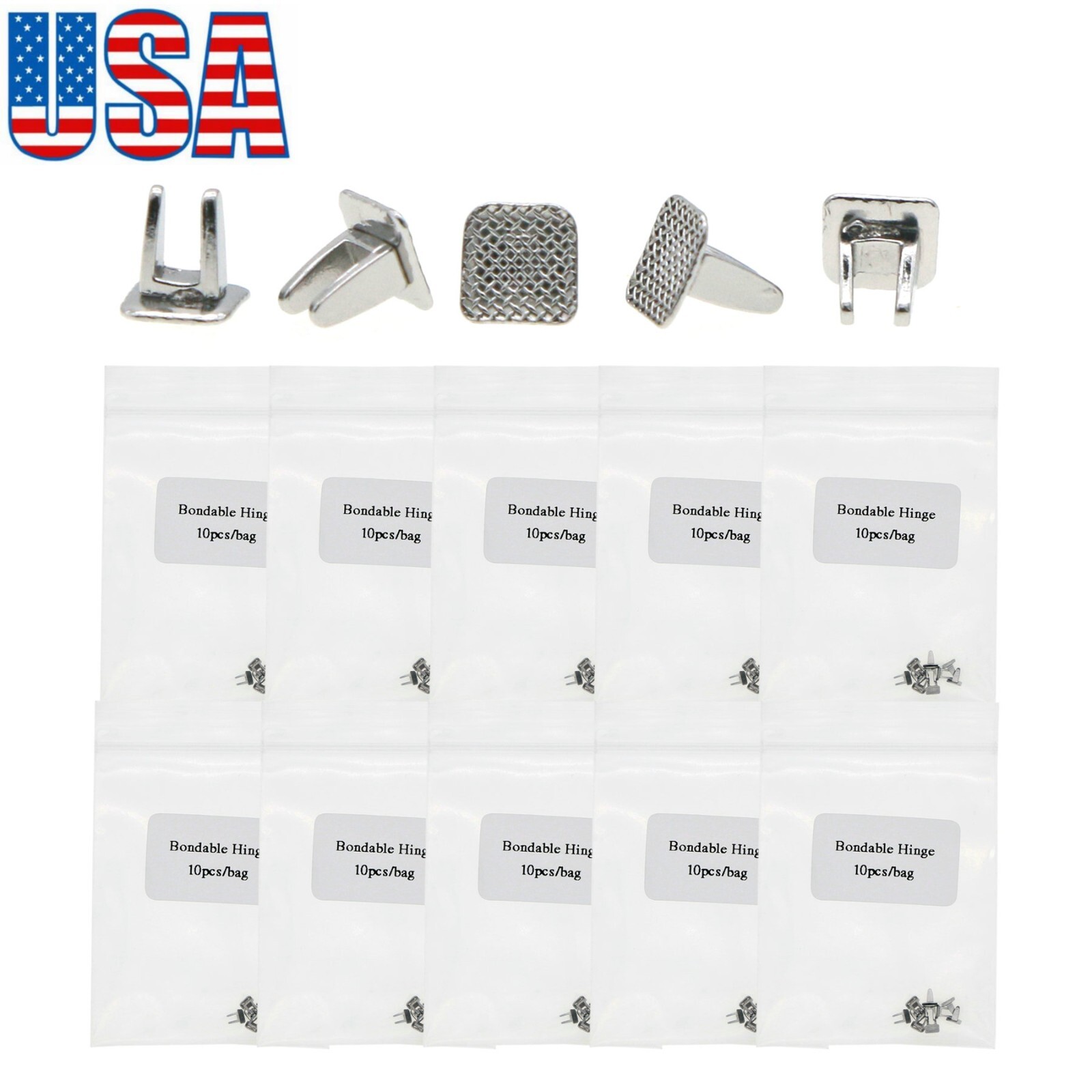 US 100 Pcs Dental Orthodontic Bite Turbos Openner Tongue Tamers Bondable Hinges