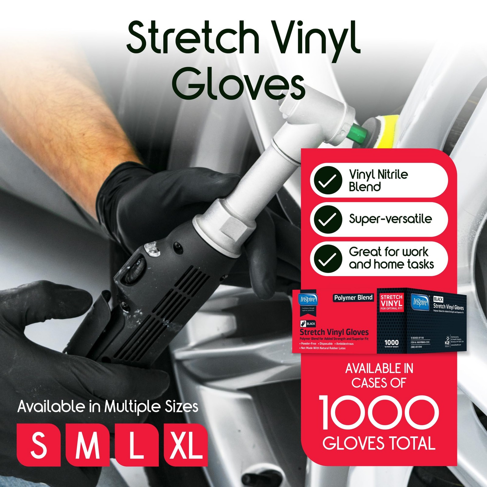 Black Vinyl Disposable Gloves | Cleaning Gloves, Food Prep, Cooking Home | Bl…