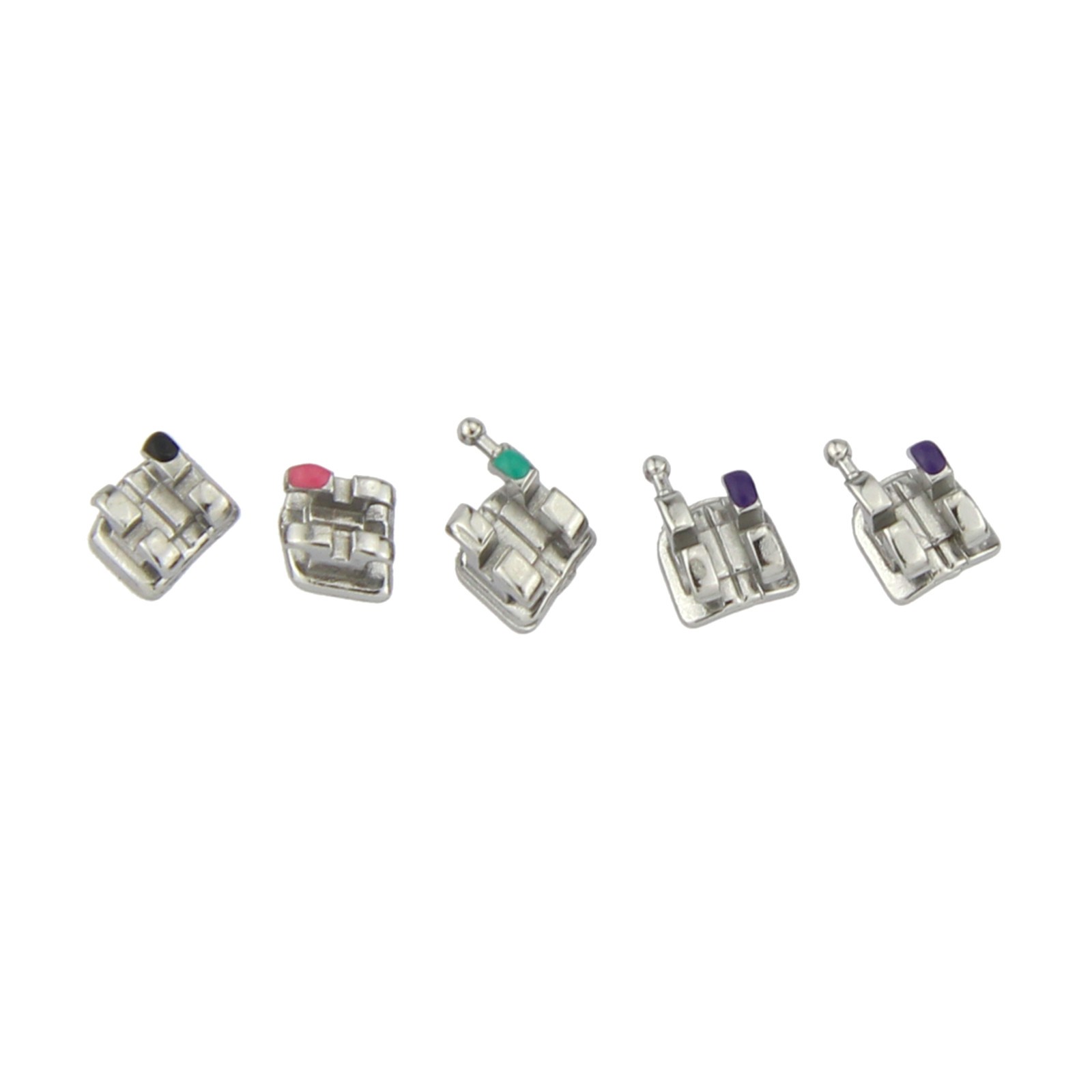 Dental Ortodoncia Brackets MIM Metal Braces Mini Roth MBT 0.018 345 Hooks 5-5