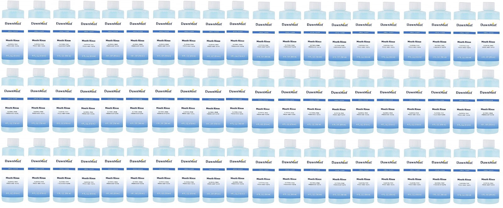 MR3350-60 Dawn Mist Mouth Rinse 4 oz. Bottle, Alcohol-free Fresh mint Flavor Lot