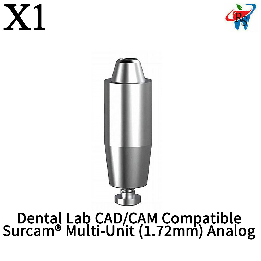 1x Dental Lab CAD/CAM 3D Analog Compatible With Surcam® Multi-Unit 1.72mm
