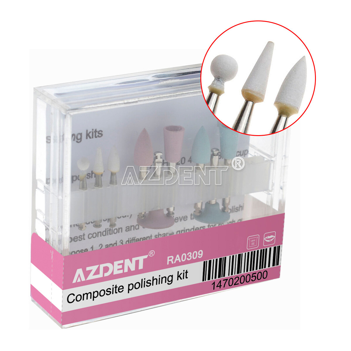 Kit de sistema diamantes pulido polvo dental fresas diamante RA pulidor cepillos