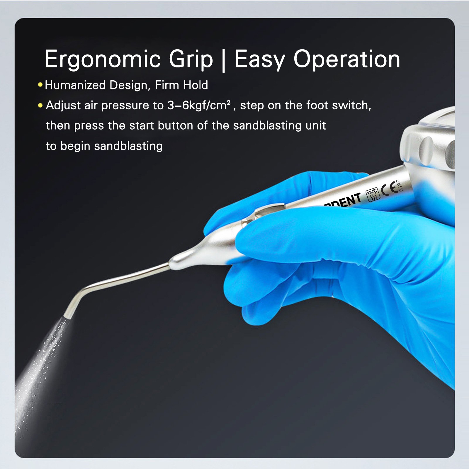 POPDENT 2/4Hole Dental Air Flow Hygiene Prophy Polishing Polisher Handpiece Jet