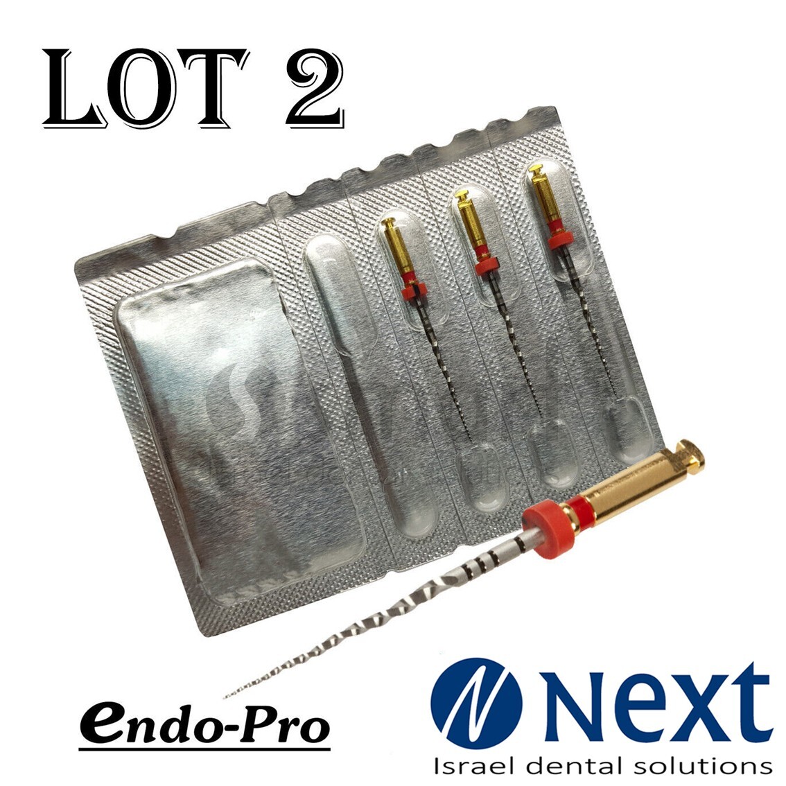LOT x 2 Dental NiTi Super File Next Compatible Tapered X2 endo rotary ENDO PRO
