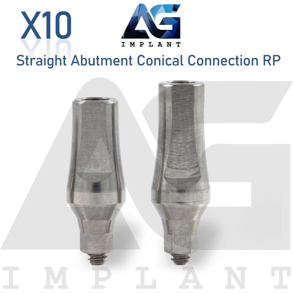 10 Standard Straight Abutment Prosthetic Conical Connection RP Titanium 2.65mm