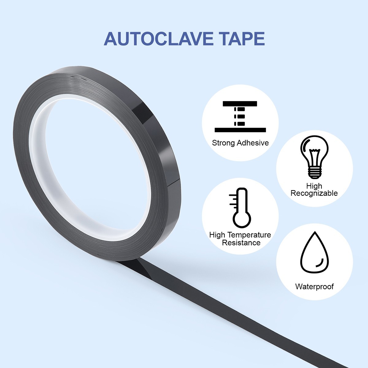 Dental Medical Adhesive Tape Autoclave Instruments Procedure Tray Sterilization
