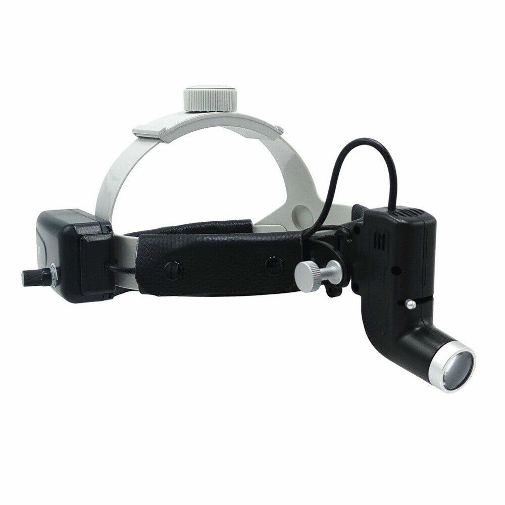Dental 5W LED SurgicalHeadlight Headband Spot Head Lamp Black DY-006+AL-Case CE