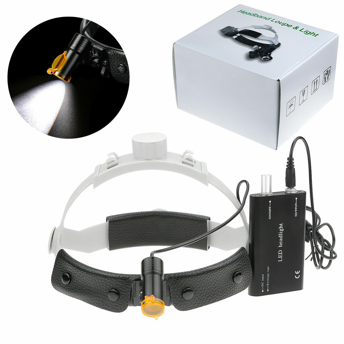 Dental Medical 5W LED Head Light with Filter Headband Headlamp ENT Oral US STOCK