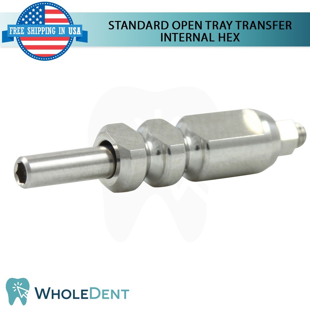 5x Transfer Coping Open Tray Standard Platform Ø4.75mm Dental Int Hex 2.42mm