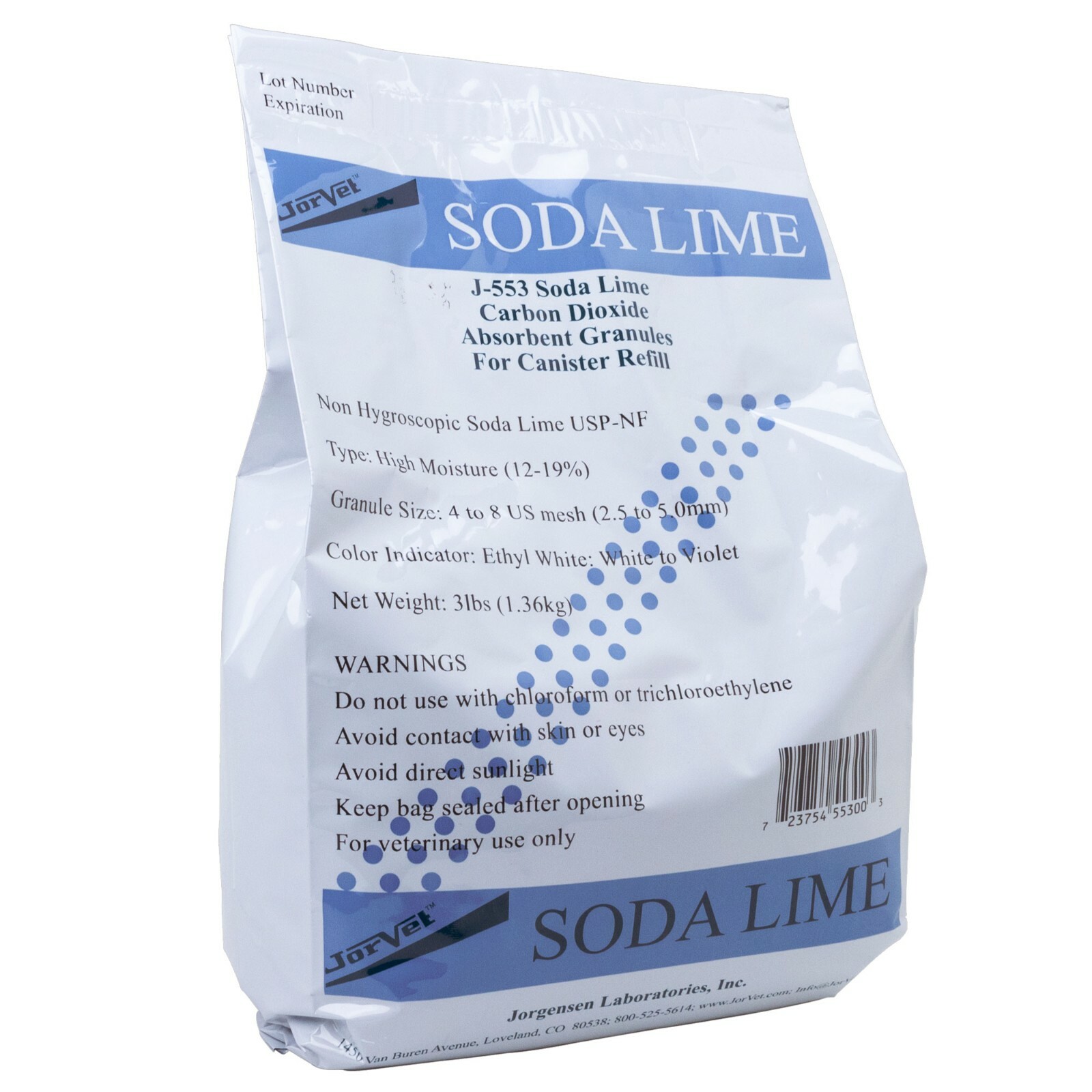 Soda Lime, 3lb, Bag
