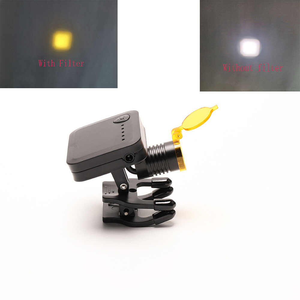 Dental Wireless Headlight For Loupe 3W LED Ultralight Headlamp W/ Optical Filter