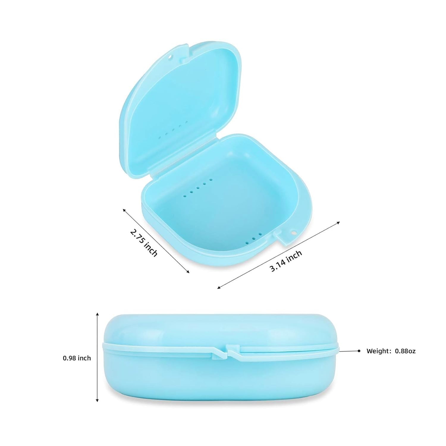 High-Quality Orthodontic Retainer Case with Vent Holes – Easy to Clean & Carry