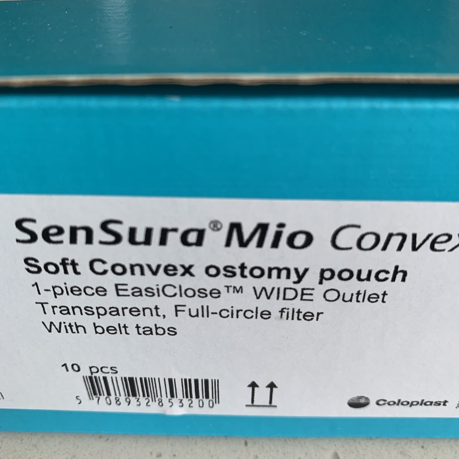 SenSura Mio Convex Ostomy Pouch Drainable 10 Count (Pack of 1), Transparent