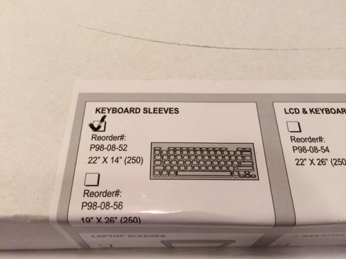 22″ x 14″ Plastic Keyboard Barrier Sleeve 250pk Pac-dent S121