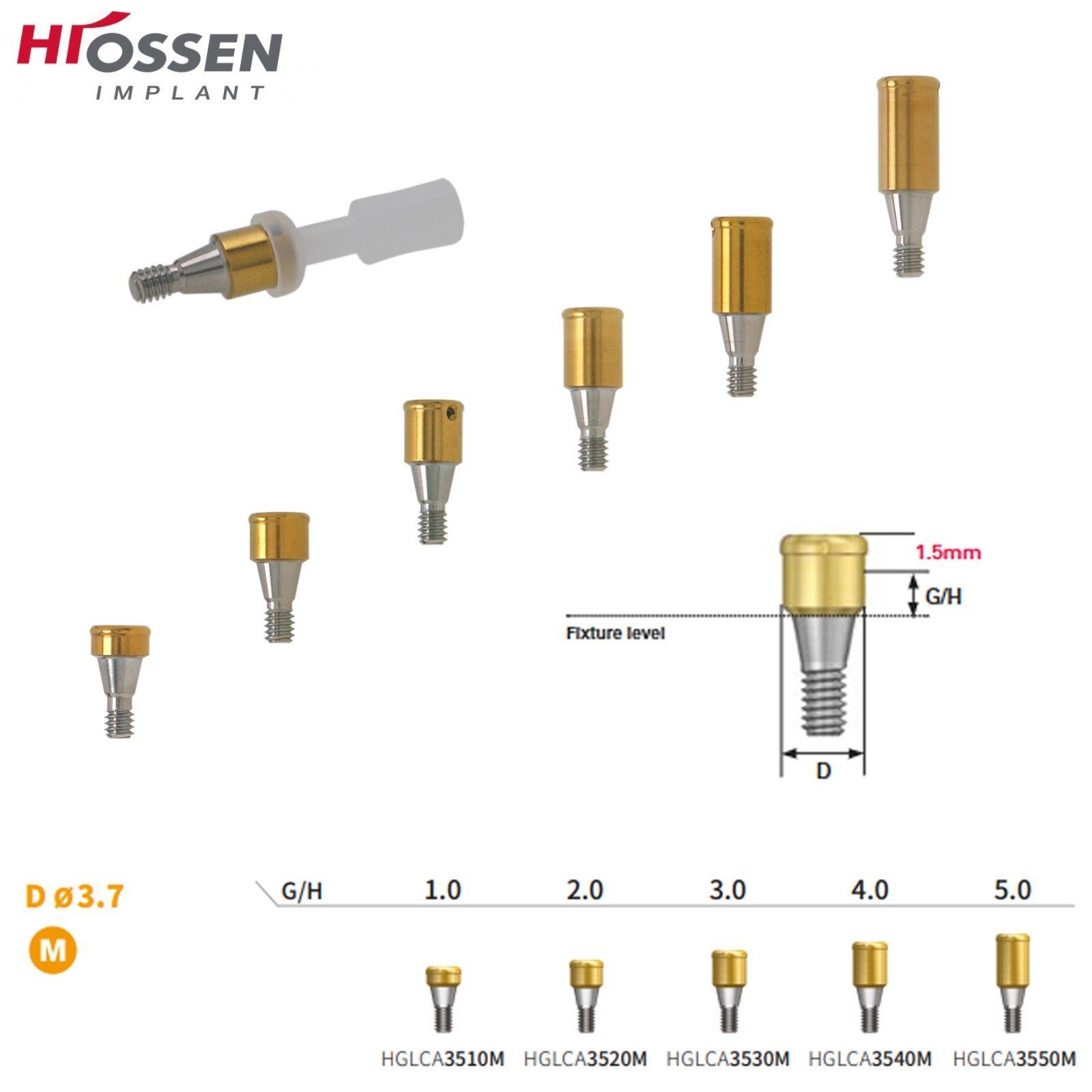 Dental Locator Abutment Compatible Multi Implant Systems Overdenture Attachment