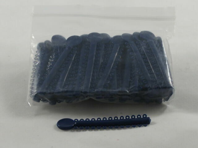 5 packs Dental Orthodontic Elastics ligature ties Bands Brace Dark Blue Rings