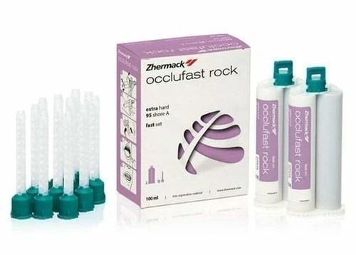 Zhermack Occlufast Rock Bite Registration Extra Hard Fast Set 2pk w/ Tips (f.s).