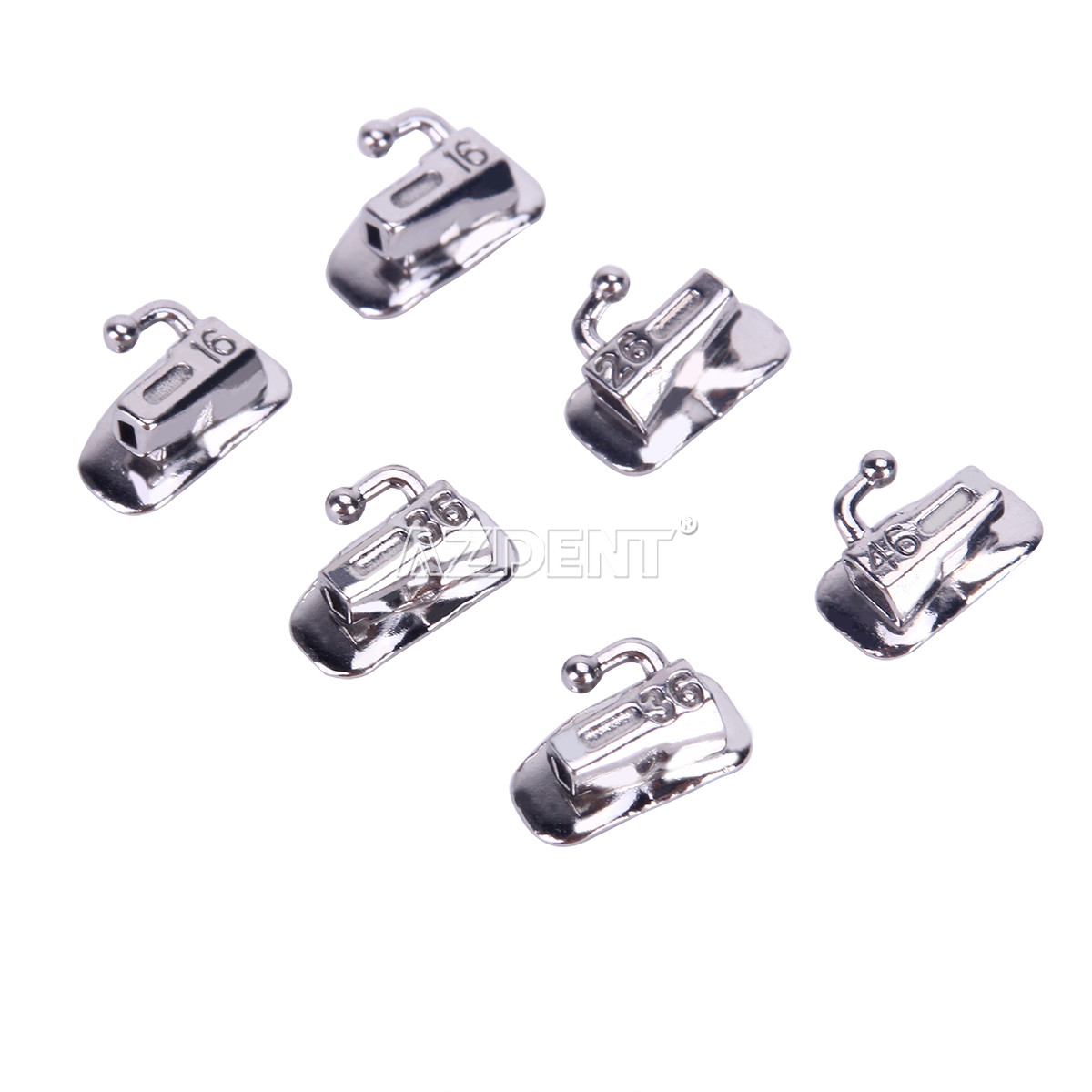 5*AZDENT Dental Split Welding Orthodontic Buccal Tube 1st Molar Roth.022 Single