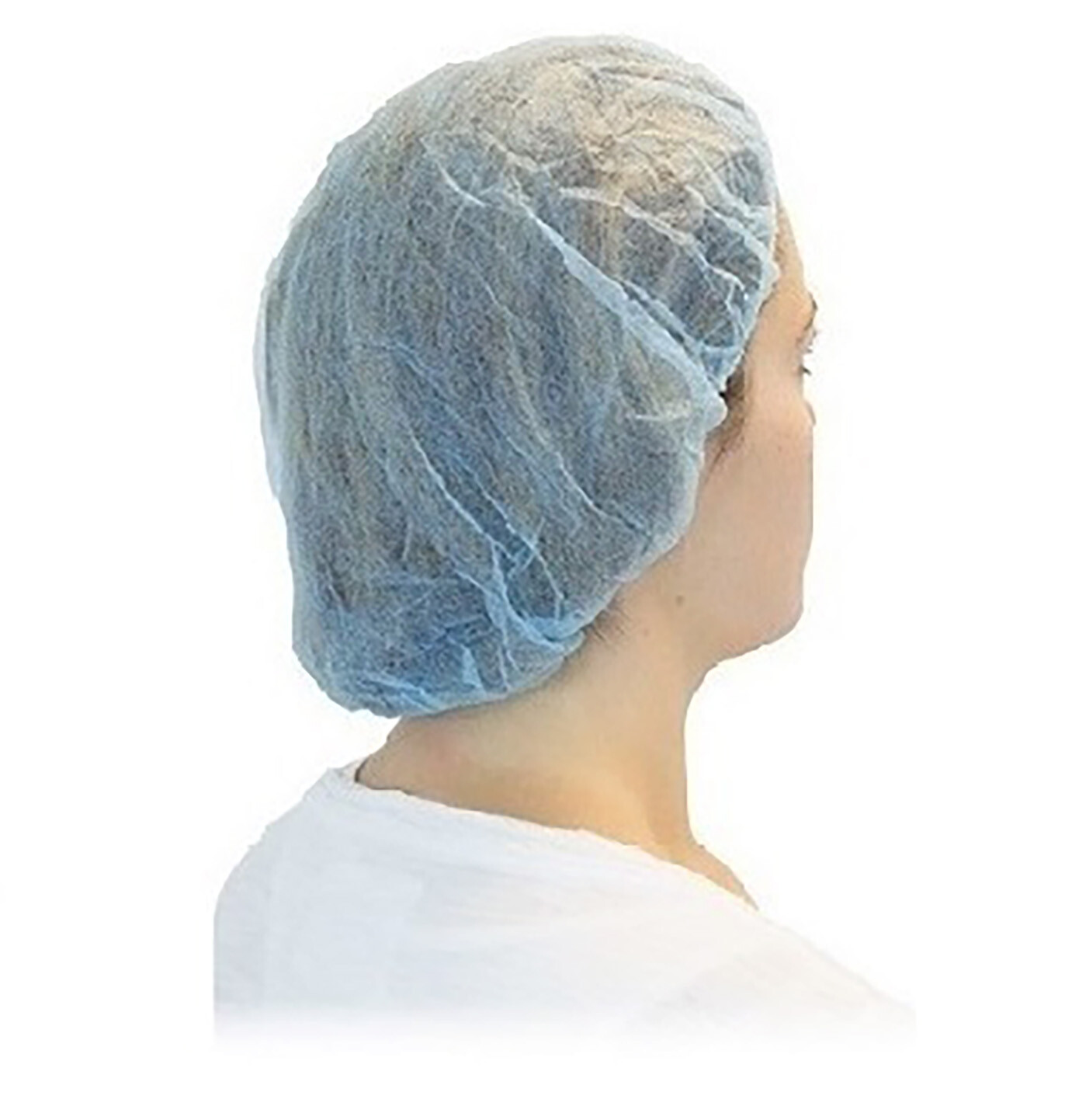 Bouffant Head Cap 24” Medical, Kitchen Use (Blue, Green, White) 100 pc/Bag