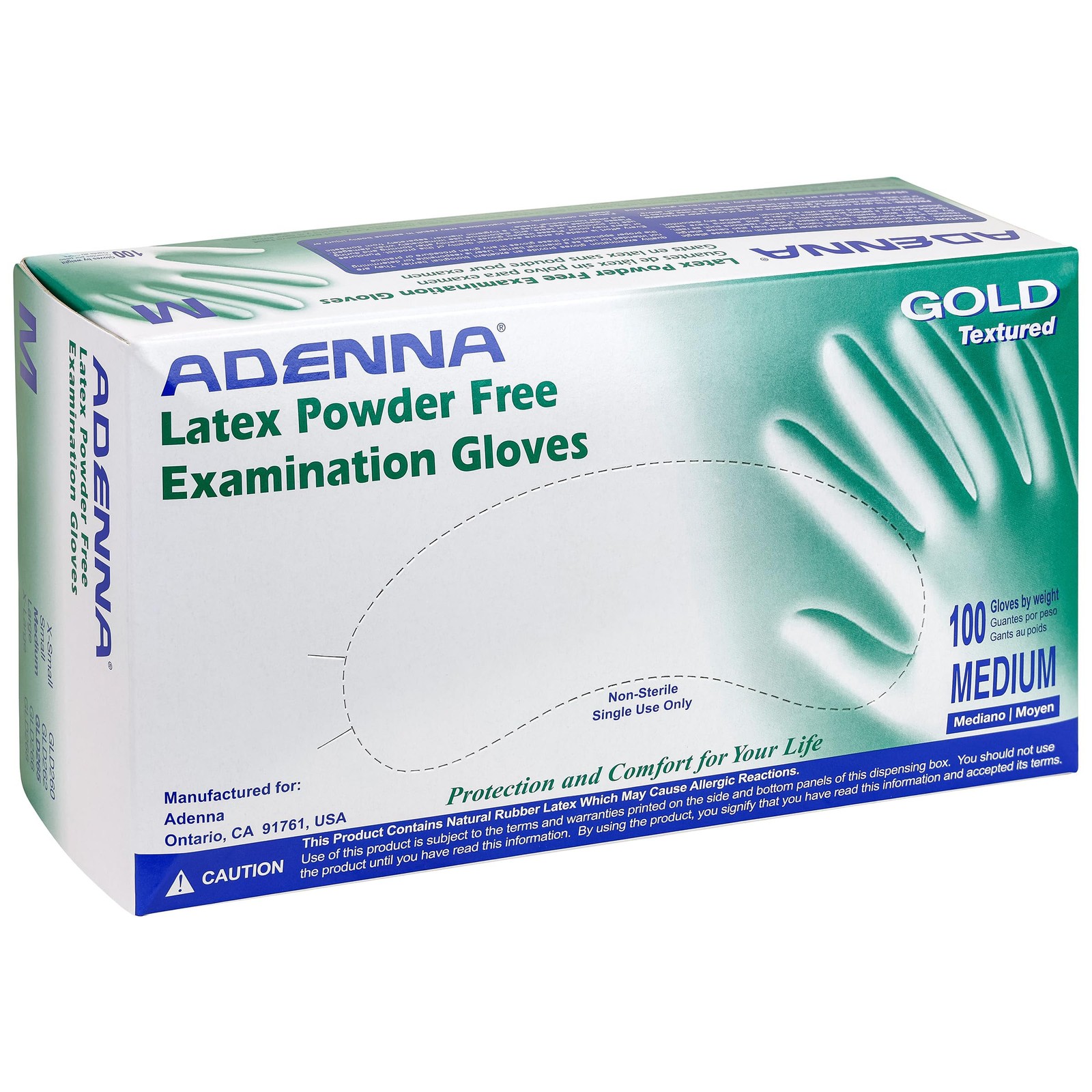 100 Pack Powder Free Latex Exam Gloves 6 Mil Thick Flexible Grip White