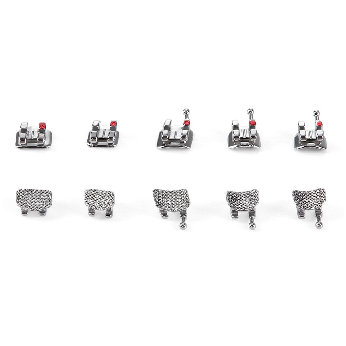Dental Orthodontic Brackets Mini Roth/MBT 022 018 Hook 3/345 Monoblock/Mesh Base