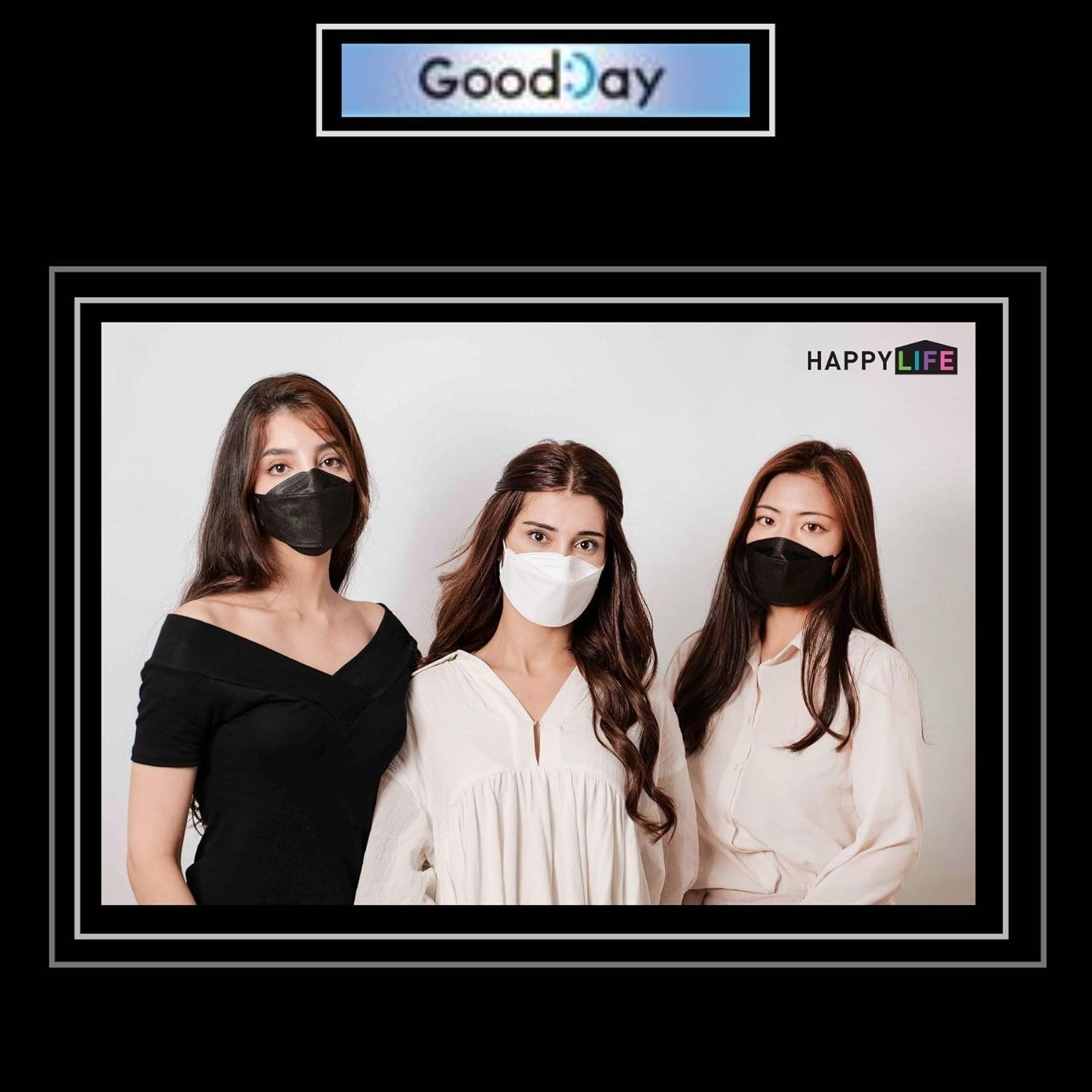 10 Pack of Black KF-94 Masks – Hygienic, Fitted & Comfortable for Daily Use