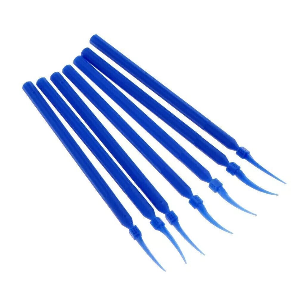 300 Pcs Dental Interdental Plastic Wedges With Long Handle Poly S+M+L Instrument