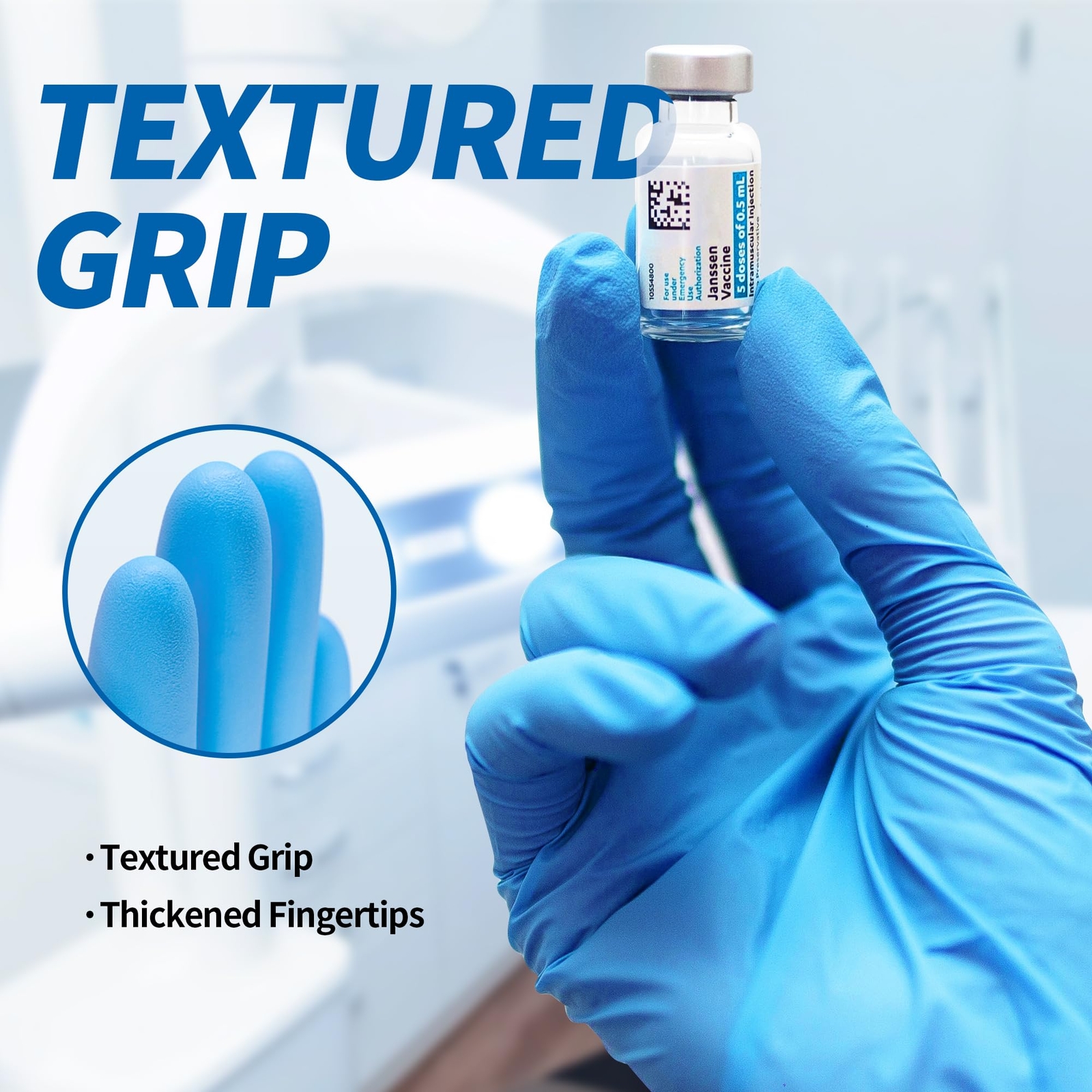 X Large 1000 Pack Blue Latex Free Powder Free Vinyl Protective Gloves