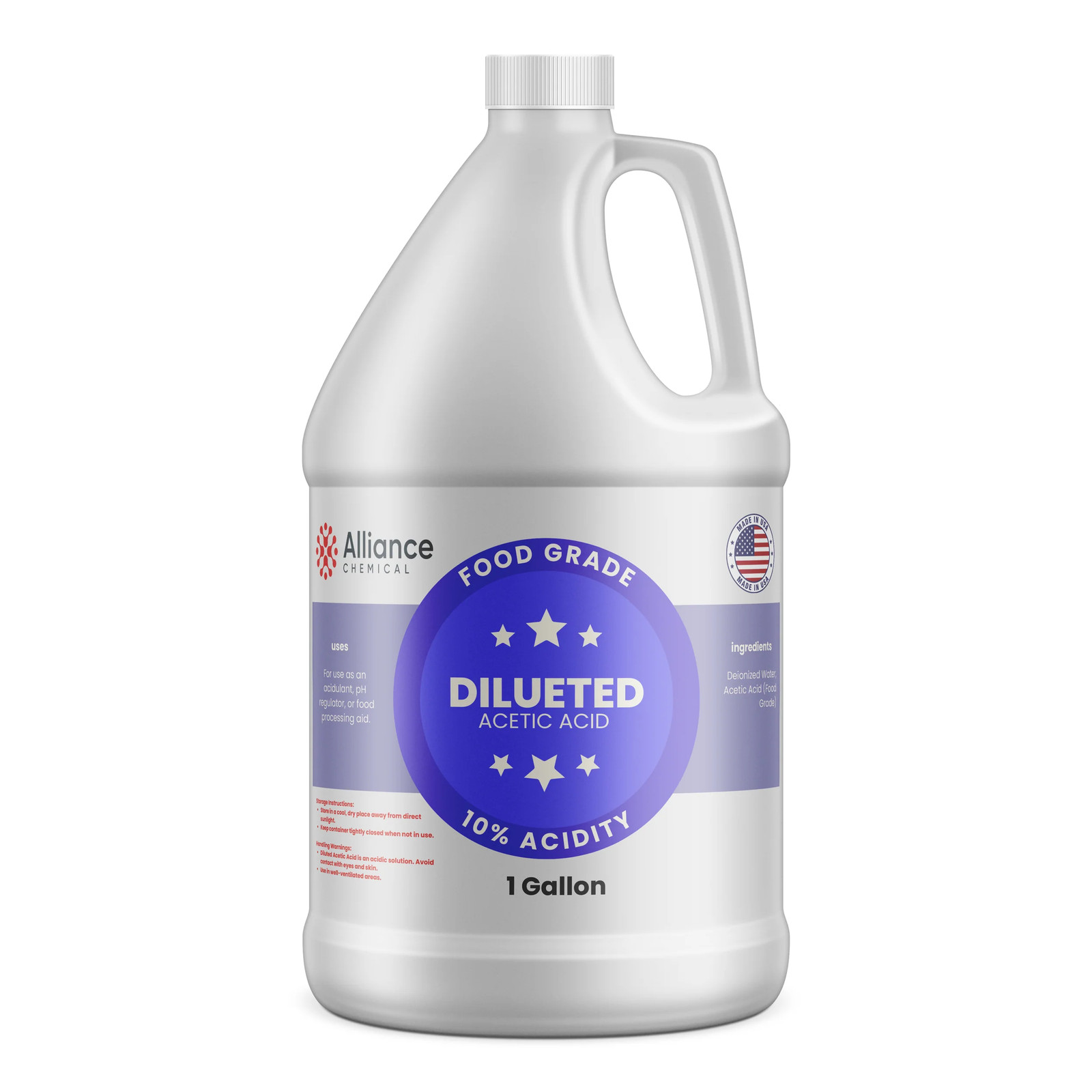 10% Diluted Acetic Acid Food Grade – 1 Gallon