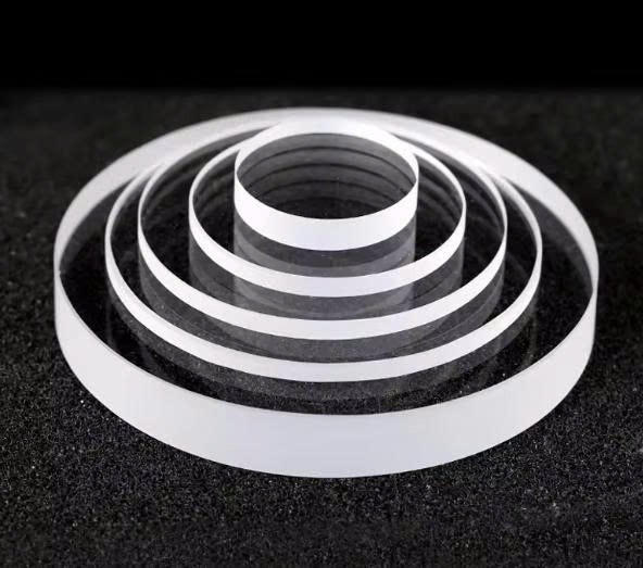Ultra Thin JGS1 Quartz Glass Round Plate High Purity Optical Glass Slice