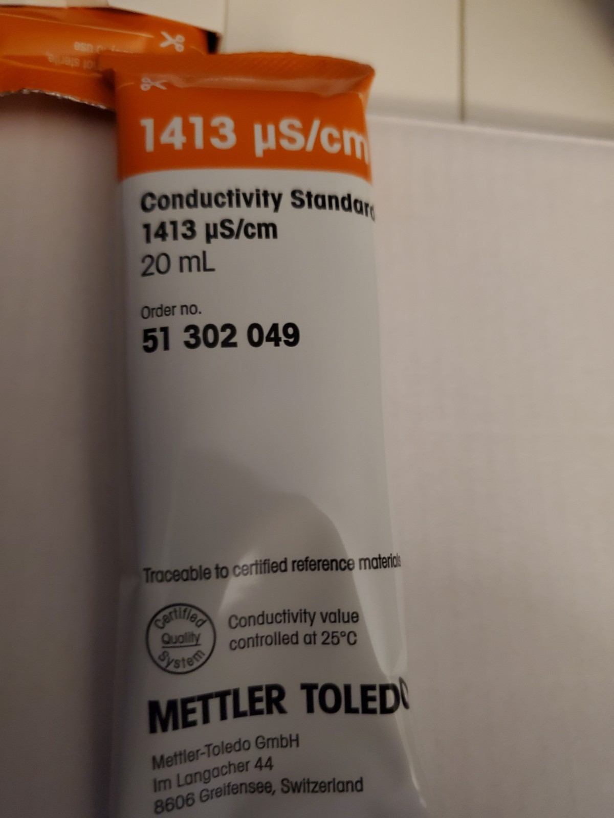 NEW – Conductivity Standard 1413 uS/cm 30x20mL, Mettler-Toledo GmbH, 51302049