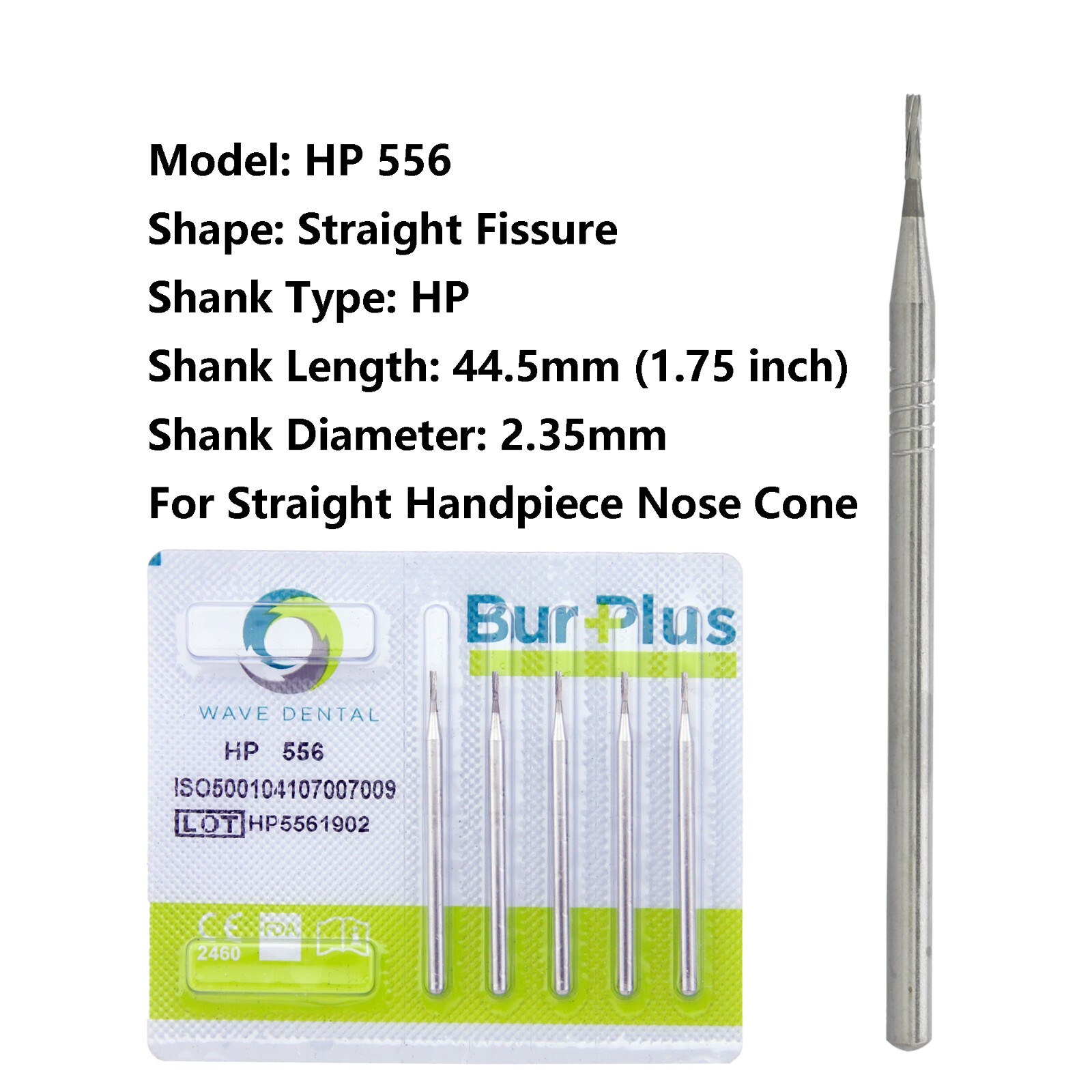 Wave Dental Surgical Burs for Straight Handpiece HP 555 556 557 558 559 560 563