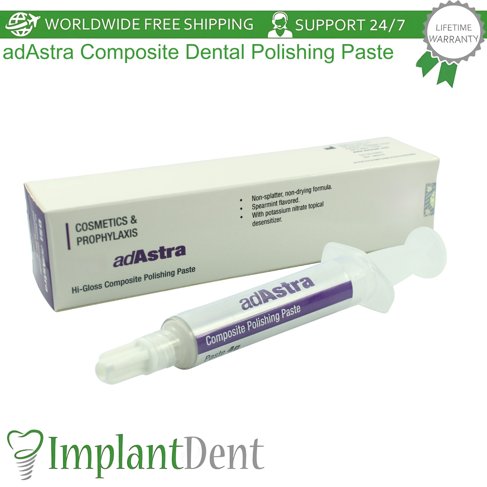 Dental adAstra Composite Polishing Paste 4g Mint Dentistry Restoration Material