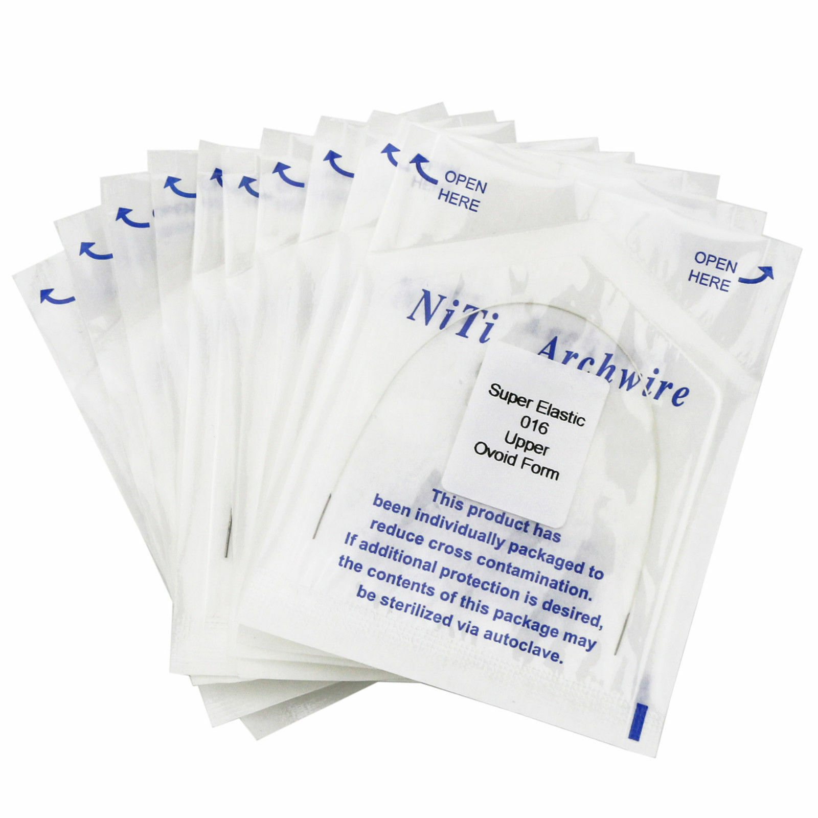 1 Pack Dental Orthodontic Teeth Color Coated Niti Round Arch Wire 3 Form 010-020