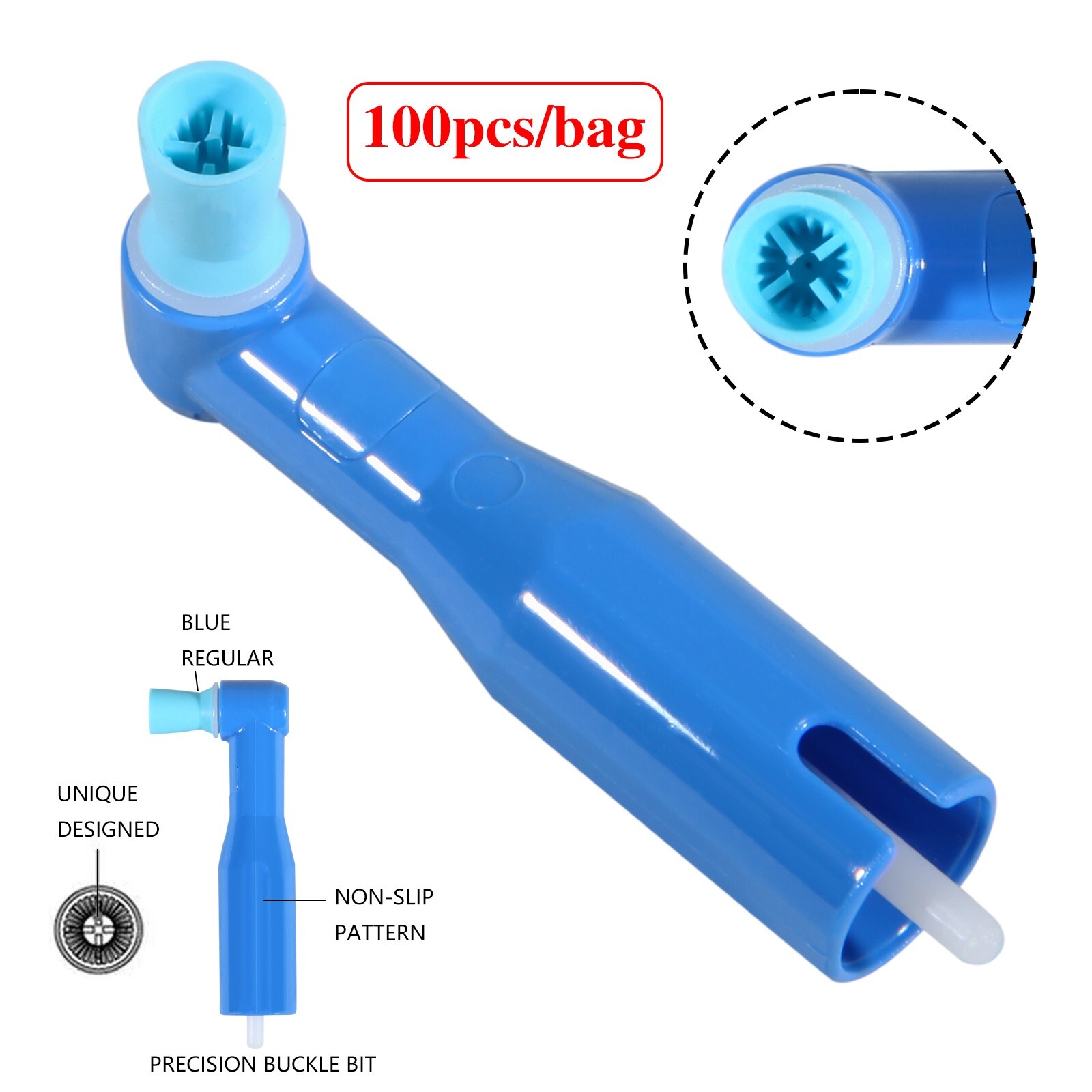 Dental Disposable Prophy Angles Cups Contra Angle Firm Cups Latex Free