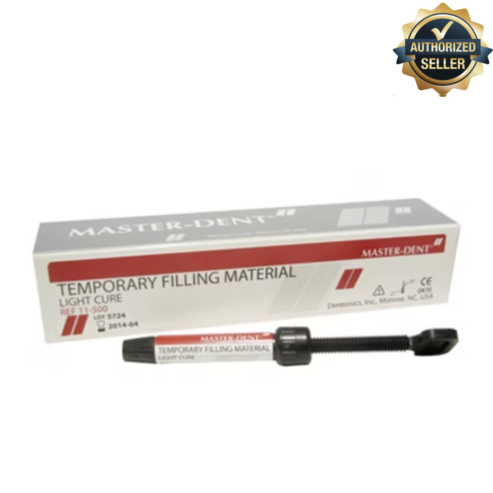 Master-Dent Dentonics Light Cure Temporary Filling Material 5g Syringe -USA Made