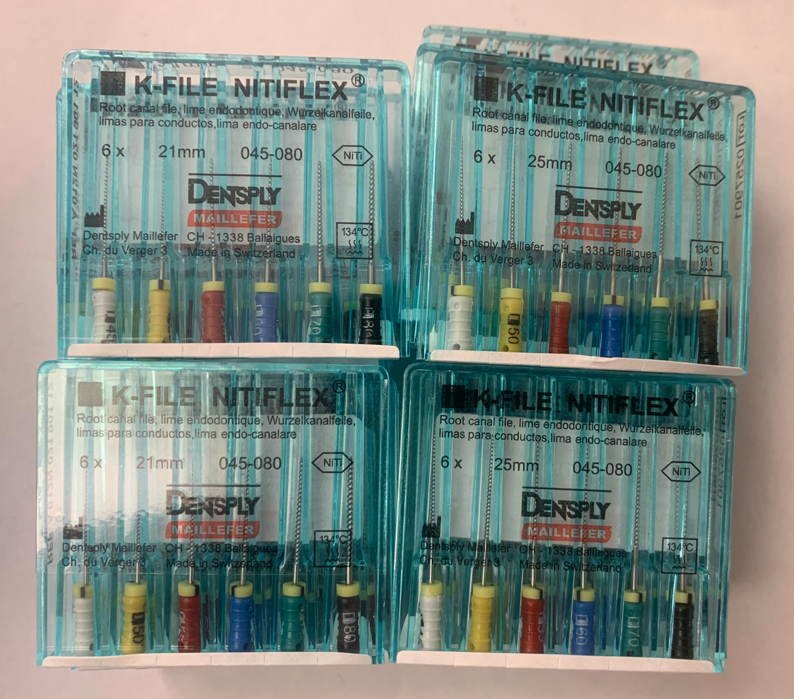 Dentsply K-File Nitiflex NiTi Flexible Endo Root Canal Files (20 pack) 045-080