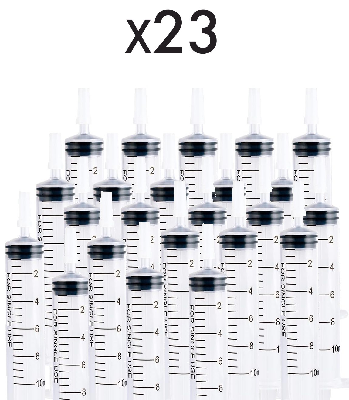 NEW 23 – 10ml Syringe Without Needle – 10 ml Small Plastic Syringes Sterile 10ML