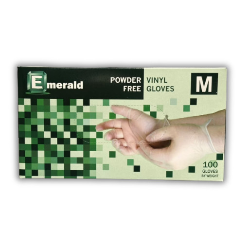 Emerald Shannon Powder-Free Large Vinyl Gloves – 4 Mil