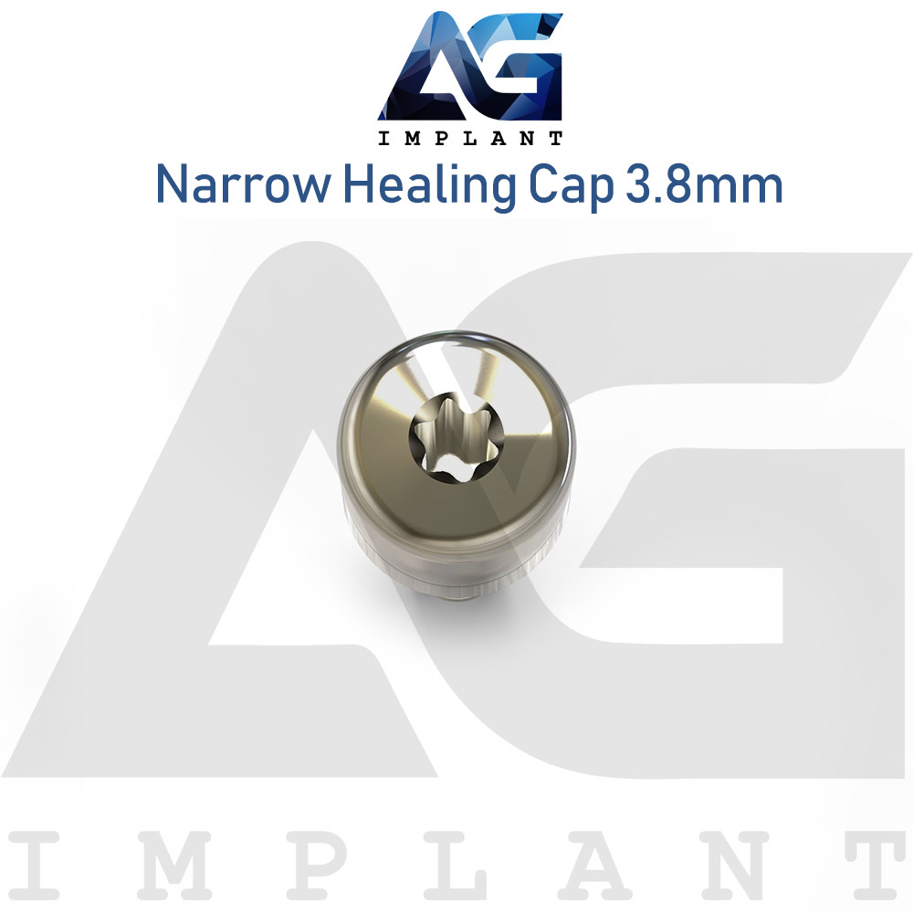 5 Narrow Healing Cap Abutment System 3.8mm Titanium For Dental Hexagon 2.42mm