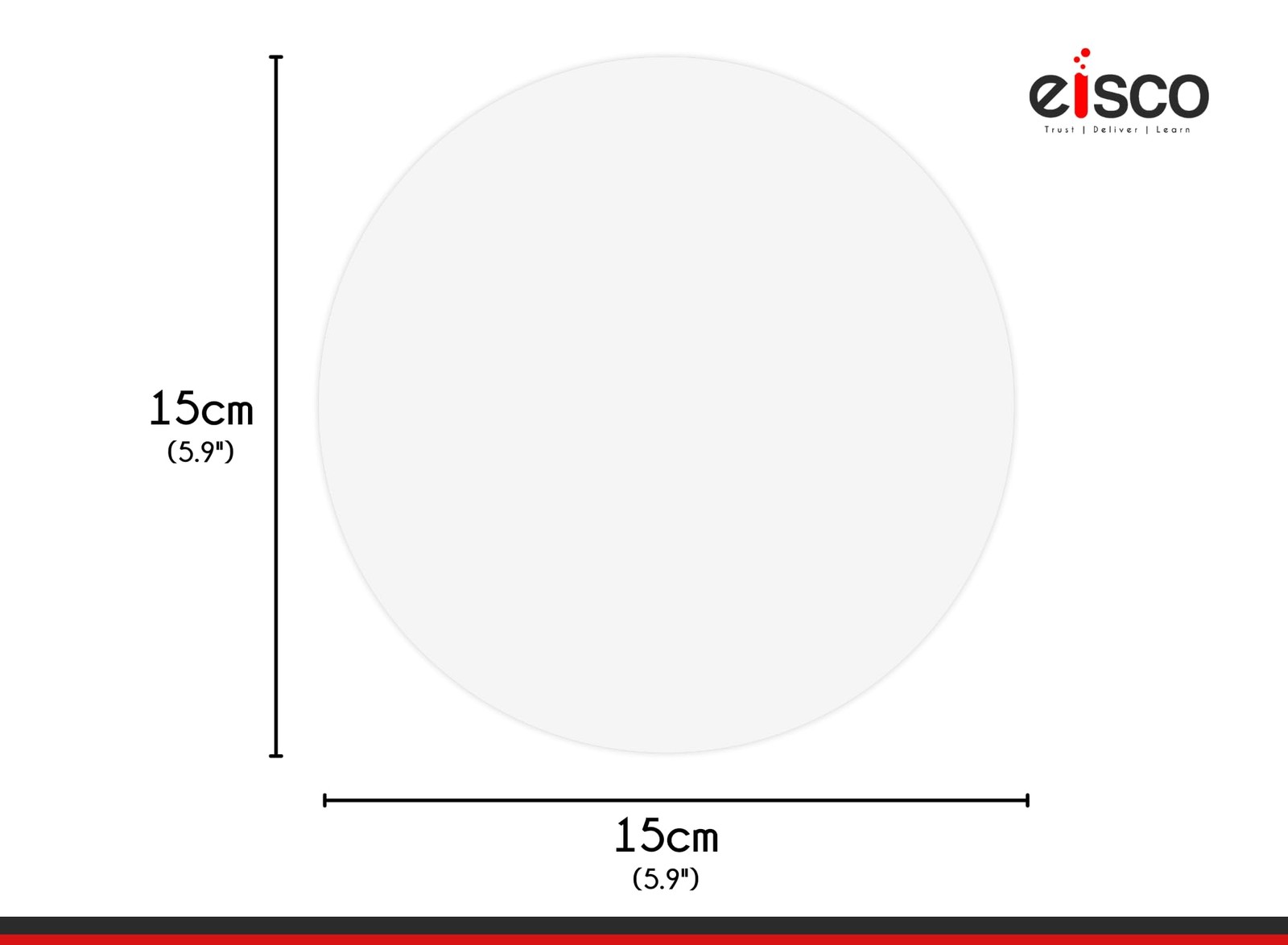 Eisco Labs Qualitative Filter Paper, 15cm, Pack of 100