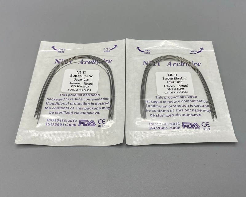 Dental Orthodontic Arch Wire Super Elastic NITI Natural Form Round Rectangular