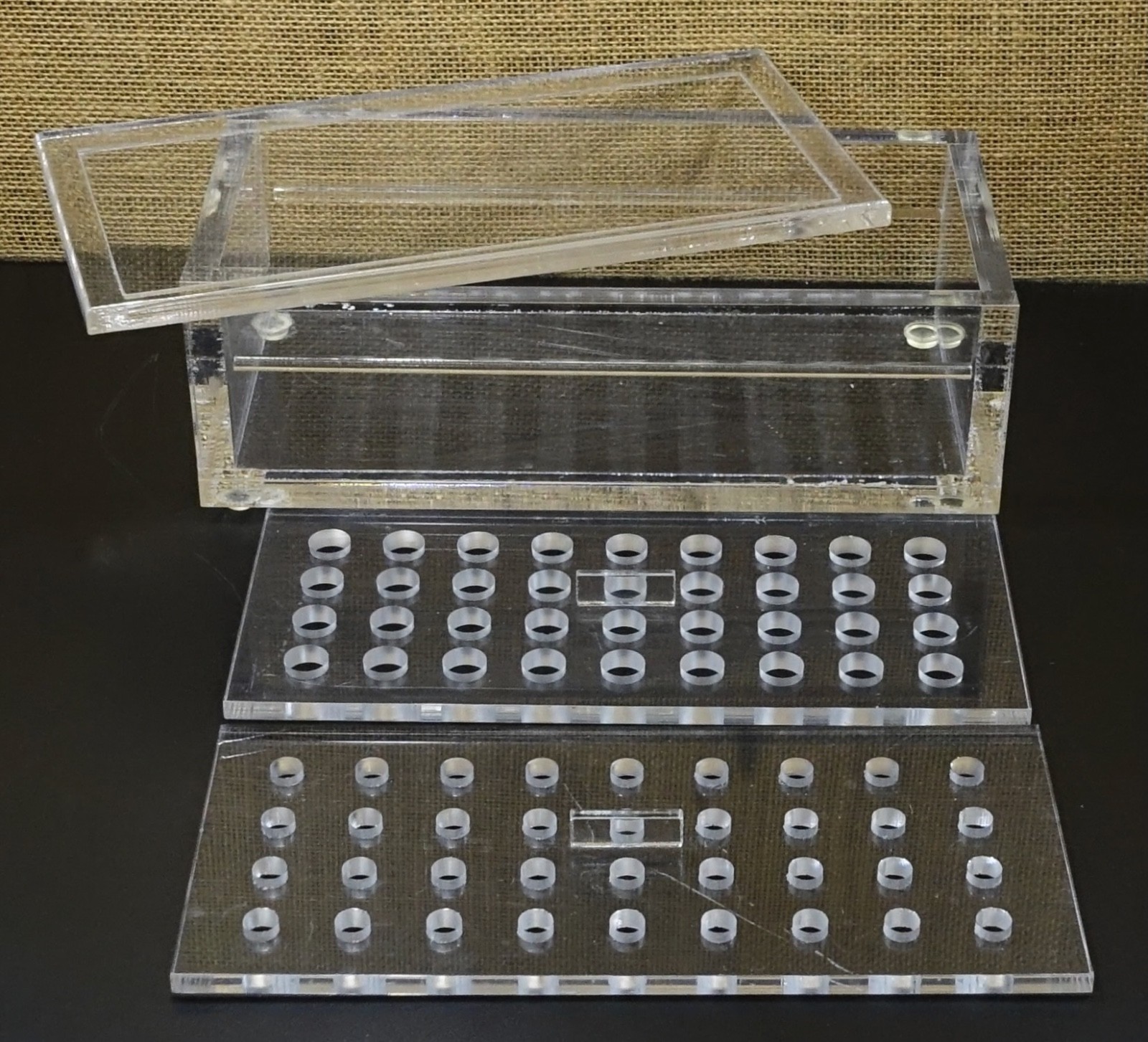 Acrylic Beta Radiation Shielding & Storage Box for 0.5, & 1.5/2mL Tubes