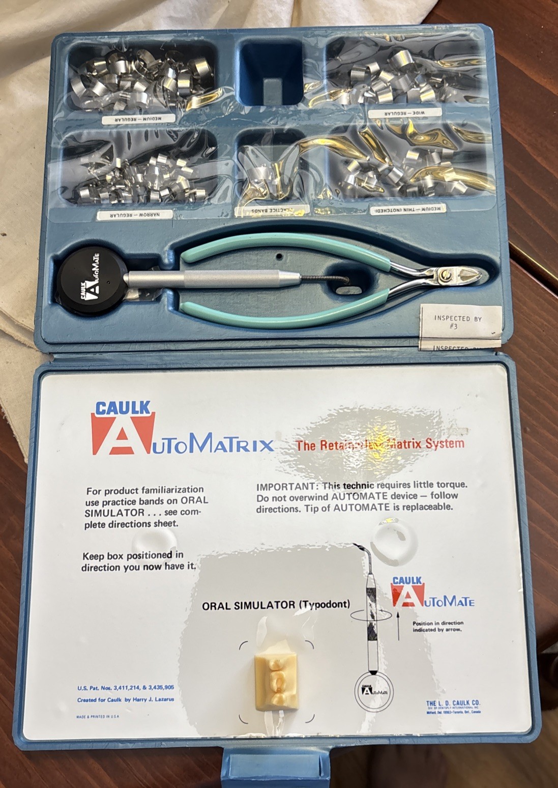 Caulk Automatrix Retainerless Matrix System Bands Case Practice Dental Dentistry