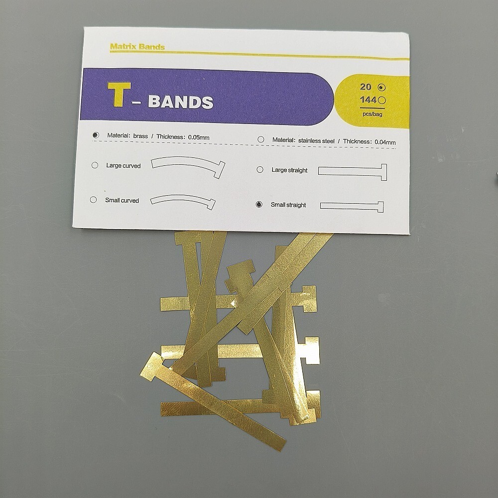 Dental Matrix T Bands Brass Small Straight 100/Bag Tooth Operatory Restorations