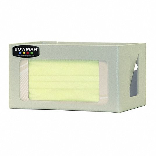 Bowman Face Mask Single Box Dispenser ABS Plastic Beige FM100-0212 Table or Wall