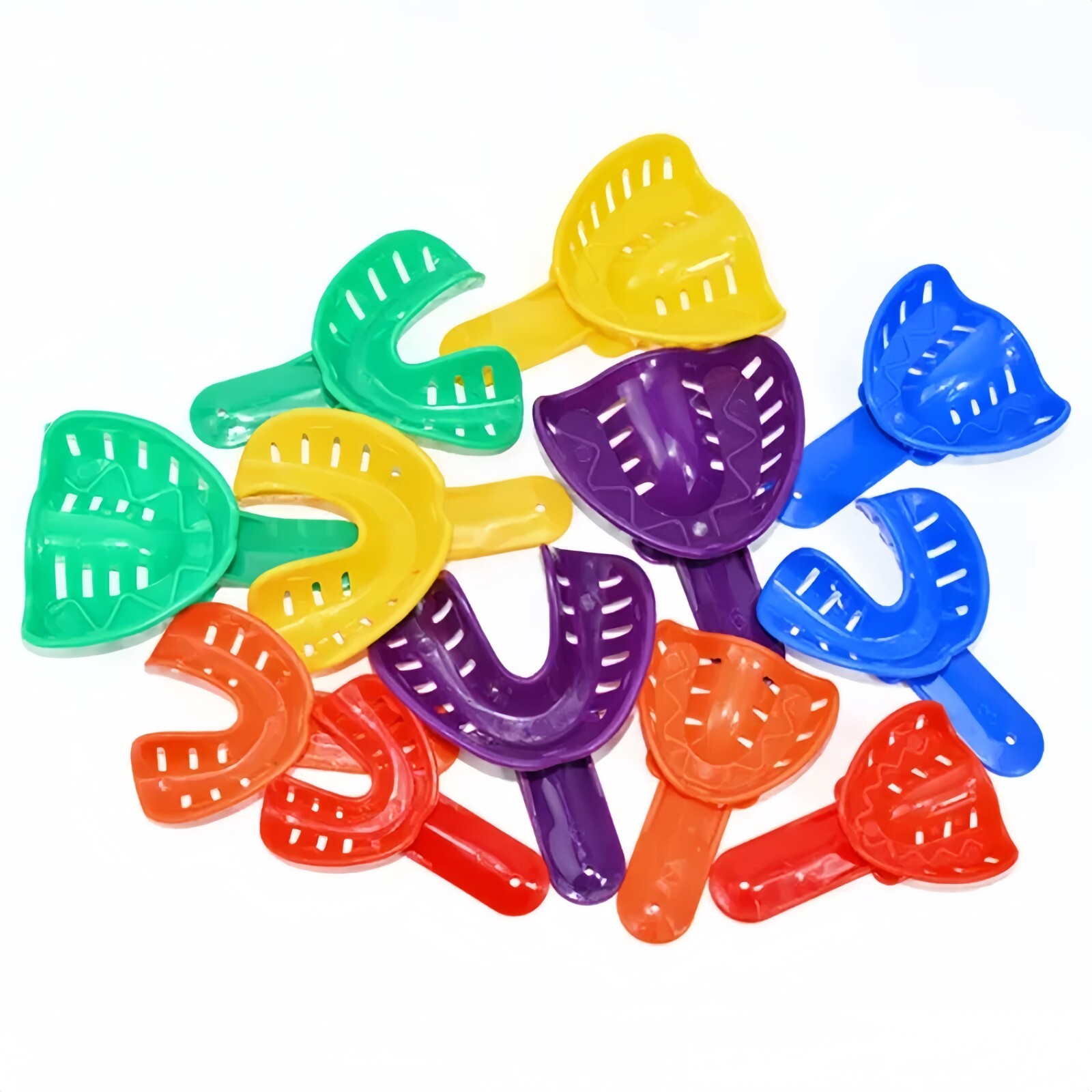 Dental Impression Trays Plastic Disposable Teeth Holder Kit L/M/S For Adults/Kid